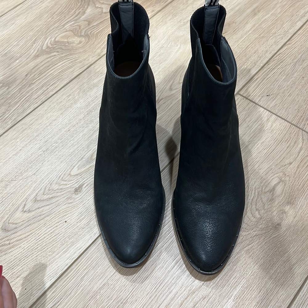 Dr. Scholl's Original Collection Mania Wedge Bootie Black Leather 9.5M